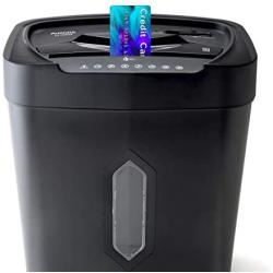 Aurora AU1220XA 12 Sheet Crosscut Paper and Credit Card Shredder with 5.2 gal Wastebasket