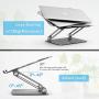 Boyata Laptop Stand, Adjustable Ergonomic Laptop Holder, Aluminium Alloy Notebook Stand Compatible for MacBook Pro/Air, Dell XPS, Lenovo, Samsung Laptops Up to 17 inches-Space Gray