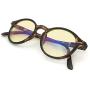 J+S Vision Blue Light Shield Computer Reading/Gaming Glasses - 0.0 Magnification - Anti Blue Light 100% UV Protection - High Definition Lens, Round Glossy Tortoise Frame