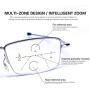 Portable Folding Progressive Multifocal Reading Glasses Compact Readers Eyewear