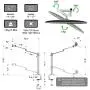 viozon Monitor and Laptop Mount, 3-in-1 Adjustable Triple Monitor Arm Desk Mounts, Dual Desk Arm Stand/Holder for 17 to 27 Inch LCD Computer Screens, Extra Tray Fits 12 to 17 Inch Laptops (OL-10T-S)