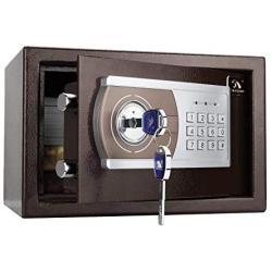 TIGERKING Personal Safe Security Digital Lock Box Key Combination Code Safe Box Steel Money Box Electronic Small Safes for Home, Office, Hotel