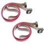Tegg 2PCS Flat Ribbon Cable 2.54mm Pitch 2 Row 10 Pin Female to Female Wires IDC Ribbon Connector 1m/ 3.3Ft