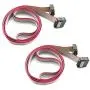 Tegg 2PCS Flat Ribbon Cable 2.54mm Pitch 2 Row 10 Pin Female to Female Wires IDC Ribbon Connector 1m/ 3.3Ft