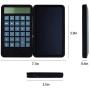 Basic Calculator Notepad with 6.5 Inch LCD Writing Tablet, Rechargeable, Lock Button and E-Pen,12 Digit Display, Also Inkless Drawing/Memo Pads/Planning Boards, Hand-held for Daily and Basic Office