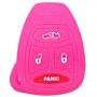Coolbestda 4buttons Key Fob Remote Skin Cover Keyless Entry Case Accessories for Chrysler 200 300 PT Cruiser Dodge Charger Magnum Durango Jeep Grand Cherokee Commander Liberty OHT692427AA