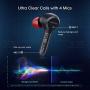 Wireless Earbuds, Mpow M9 4-mic Noise Cancelling CVC 8.0 Bluetooth 5.0 Earphones in-Ear, Touch Control Stereo Bass Sports Headphones, 40H Playing Time/USB-C/IPX8 Waterproof, Single/Twin Mode, Red