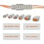 JRready ST6112 DT Connector 2 Pin Gray Waterproof Electrical Wire Connector with Deutsch Solid Contacts and Seal Plug,3 Sets
