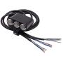 Three-Position Aluminum Alloy Faucet Motorcycle Handlebar Switch with Self-Locking Self-Reset Button Horn / Flameout / Start / Ignition Switch with Indicator Light Electric Car ATV Switch