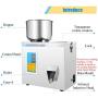 Hanchen Powder Filling Machine 0.5-20g Particle Weighing Filling Machine Automatic Bottle Bag Powder Filler for Tea Seeds Grains Powder (0.5-20g filler)