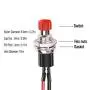 DaFuRui 10Pack Red 1A 250V AC 2 Pins SPST Normal Open Mini Momentary Push Button Switch with Pre-soldered Wires