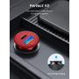 USB C Car Charger Super Mini AINOPE All Metal 36W Fast USB Car Charger PD&QC 3.0 Dual Port Car Adapter Compatible with iPhone 12/iPhone 11/Pro/Max/XR/XS/Max/8/8P, Note 10/S10-Red