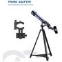 ESSLNB Telescope 28X-350X Telescopes for Adults Kids and Astronomy Beginners 700mm Focal Length Refractor Telescope with Phone Mount and AZ Adjustable Tripod