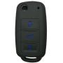 Coolbestda Silicone 3 Buttons Flip Key Fob Remote Cover Case Keyless Entry Protector Jacket Holder for VW Volkswagen Jetta GTI Passat Golf Tiguan Touareg Beetle