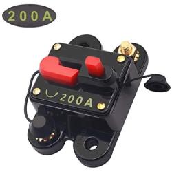 smseace 200A Manual Reset Circuit Breaker Auto Car Marine Boat Motor Audio Inline Fuse Waterproof Protect Electrical Equipment Multiple Current Options Circuit Breaker 5i-958Q-200A