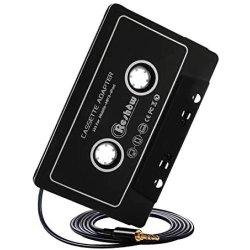Reshow Cassette to Aux Adapter with Stereo Audio, Premium Car Audio Cassette Adapter with 3.5mm Headphone Jack