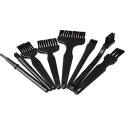 Hugesavings 8 in 1 Anti Static Brushes, Portable Plastic Handle Nylon Cleaning Keyboard Brush Kit for Computer and Small Spaces