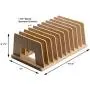 MobileVision Bamboo Device Organizer for Smartphones, Tablets and Laptops, 10 Slots