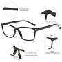 Cyxus Reading Glasses Blue Light Blocking Clear Lens Magnification Readers for Men Women