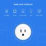 Smart Plug Works with Alexa, Google Assistant, SmartThings for Voice Control, Teckin Mini Smart Outlet Home Automation Modules, No Hub Required, FCC ETL Certified,Only Supports 2.4GHz Network
