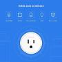 Smart Plug Compatible with SmartThings, Alexa Google Assistant for Voice Control, Teckin Mini Smart Outlet Wifi Socket with Timer Function, No Hub Required, White FCC ETL Certified