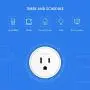 Smart Plug Compatible with SmartThings, Alexa Google Assistant for Voice Control, Teckin Mini Smart Outlet Wifi Socket with Timer Function, No Hub Required, White FCC ETL Certified