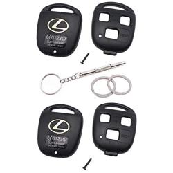 2pcs Keyless Entry Remote Control Car Key Fob Cover Case Fit for Lexus ES GS GX IS LS LX RX SC Replacement Key Shell - NO Locksmith Required Using Your Old Key and Chip!