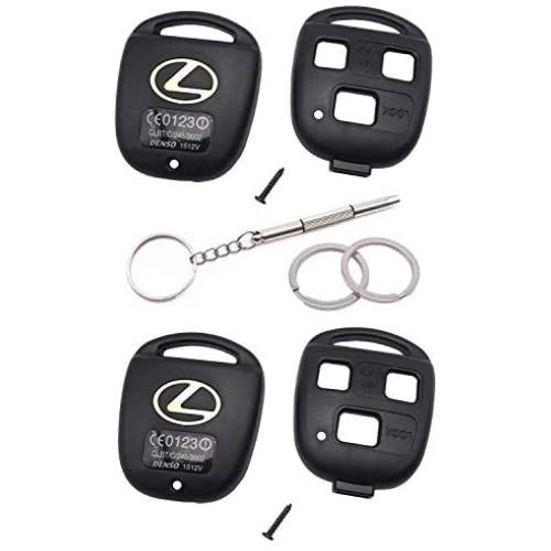 2pcs Keyless Entry Remote Control Car Key Fob Cover Case Fit for Lexus ES GS GX IS LS LX RX SC Replacement Key Shell - NO Locksmith Required Using Your Old Key and Chip!