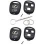 2pcs Keyless Entry Remote Control Car Key Fob Cover Case Fit for Lexus ES GS GX IS LS LX RX SC Replacement Key Shell - NO Locksmith Required Using Your Old Key and Chip!