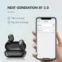 True Wireless Earbuds,Haylou GT1 Bluetooth 5.0 Sports HD Stereo Touch Control Ear Buds with IPX5 Waterproof/Fast Connection/Mini Case(Only 30g)/Total 12H Playtime (Black) (Black)