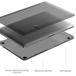 UPPERCASE GhostShell MacBook Air 13'' Hard case, Hardshell Case with Transparent Gloss Finish, Made with Premium PC Plastic ( MacBook Air 13'' 2018 2019 ONLY, Gray Shade) Does not Fit 2020 MacBook Air