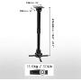 Duronic Projector Mount PB04XL | Bracket Fixing for Ceiling or Wall | 30lbs Capacity | Universal | Heavy Duty | Fittings Included | Rotate 360 °, Swivel 180 °, Tilt 180° for Easy Projection Set-up