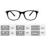 MEDOLONG Womens Asymptotic Multifocal Glasses Horn Rimmed Readers Progressive Multifocus Computer Reading Glasses-RG17