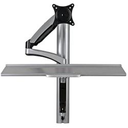 Tripp Lite Wall-Mount for Sit-Stand Desktop Workstation Standing Desk, Single Display w/ Thin Client Mount, for 13 to 27 in. Monitors (WWSS1327RWTC)