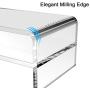 Egchi Clear Acrylic Monitor Stand 2 Tier, 5.5 Inches High Monitor Riser, Desk Organizer Shelf for Multi Media Computer PC Storage Laptop