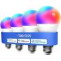 Smart Light Bulb, meross Smart WiFi LED Bulbs Works with Alexa, Google Home, Dimmable E26 Multicolor 2700K-6500K RGB, 810 Lumens 60W Equivalent, No Hub Required (4)