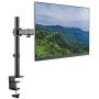 Rocelco Premium Desk Computer Monitor Mount - VESA Pattern Fits 13'' - 32'' LED LCD Single Flat Screen - Double Articulated Full Motion Adjustable Arm - Grommet and C Clamp - Black (R DM1)