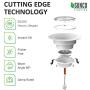 Sunco Lighting 6 Pack 4 Inch LED Recessed Downlight, Baffle Trim, Dimmable, 11W=40W, 5000K Daylight, 660 LM, Damp Rated, Simple Retrofit Installation - UL + Energy Star