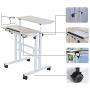 SogesHome Adjustable Laptop Desk Table 23.6inches Portable Laptop Table Computer Stand Desk Cart Tray Table, White Maple NSDUS-101-MP