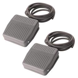 Gebildet 2 Pieces Pedal Switch,Momentary Foot Pedal Switch AC 250V 10A SPDT NO NC Foot Operated Pedal Controller for CNC Industrial with Anti-Skid Rubber Surface