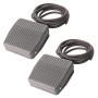 Gebildet 2 Pieces Pedal Switch,Momentary Foot Pedal Switch AC 250V 10A SPDT NO NC Foot Operated Pedal Controller for CNC Industrial with Anti-Skid Rubber Surface