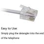 Telephone Cord Detangler, Uvital Anti-Tangle Phone Cable 360 Degree Rotating Landline Swivel Cord Untangler(White,2 PCS)