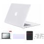 Se7enline MacBook Air Case A1465 A1370 Soft Touch Plastic Hard Shell Cover for MacBook Air 11 inch with Accessories Sleeve Bag, Keyboard Cover, Screen Protector, Dust Plug, Crystal Transparent