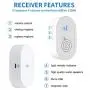 CallToU Caregiver Pagers Wireless Call Button System Nurse Call Bell for Elderly Senior Patient Personal Home 2 Portable Rechargeable Receivers 3 Call Button