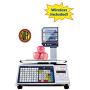 VisionTechShop DLP-300 Label Printing Scale Pole Display, 30/60lbs Capacity, 0.01/0.02lbs, NTEP Legal for Trade