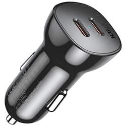 USB C Car Charger, CHOETECH 36W Dual Fast PD 3.0 Port Mini Type C Car Charger Adapter Compatible with iPhone 12/12 Pro Max/12 Mini/11/11 Pro Max/X/SE, Galaxy Note20/S20/S10, iPad Pro, Airpods Pro