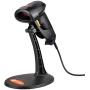 TaoTronics Barcode Scanner Handheld Wired Bar Code 1D USB Laser Scanner with Adjustable Stand for Computer, Extremely Fast and Precise Auto Scan Support Windows/Mac/iOS/Android System