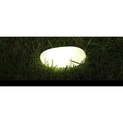 Solar Path Paver Stones - Waterproof Solar LED Light for Garden Paths and Stairs - LED Stone Markers - Set of 3 Stone Lamps