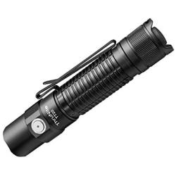 ThruNite TT20 2526 Lumens USB C Rechargeable Dual-Switch Handheld Tactical Flashlights with 258 Meters Beam Distance, Powered by 5000mAh 21700 Battery - Black CW