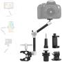 TOAZOE 11'' Adjustable Robust Articulating Friction Magic Arm Clamp Holder Mounts Kit for DSLR/Mirrorless/Action Camera/Camcorder/LCD Monitor Video Vlog Rig w/Smartphone/iPhone/GoPro/Arlo etc